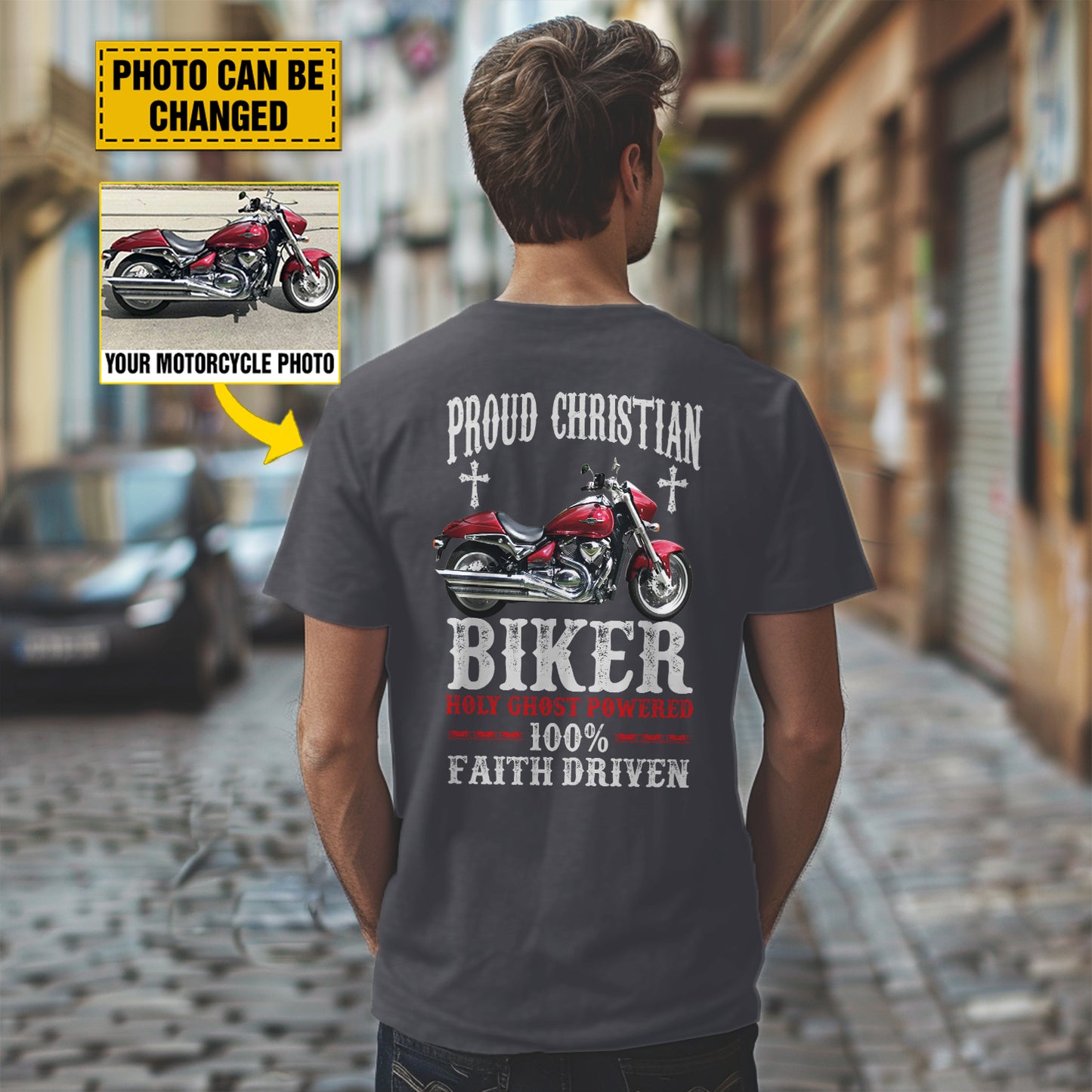 Teesdily | Customized Christian Motorcycle Shirt, Proud Christian Biker Back Design Sweatshirt Hoodie Mug, Jesus Lover Gifts, Christian Biker Apparel