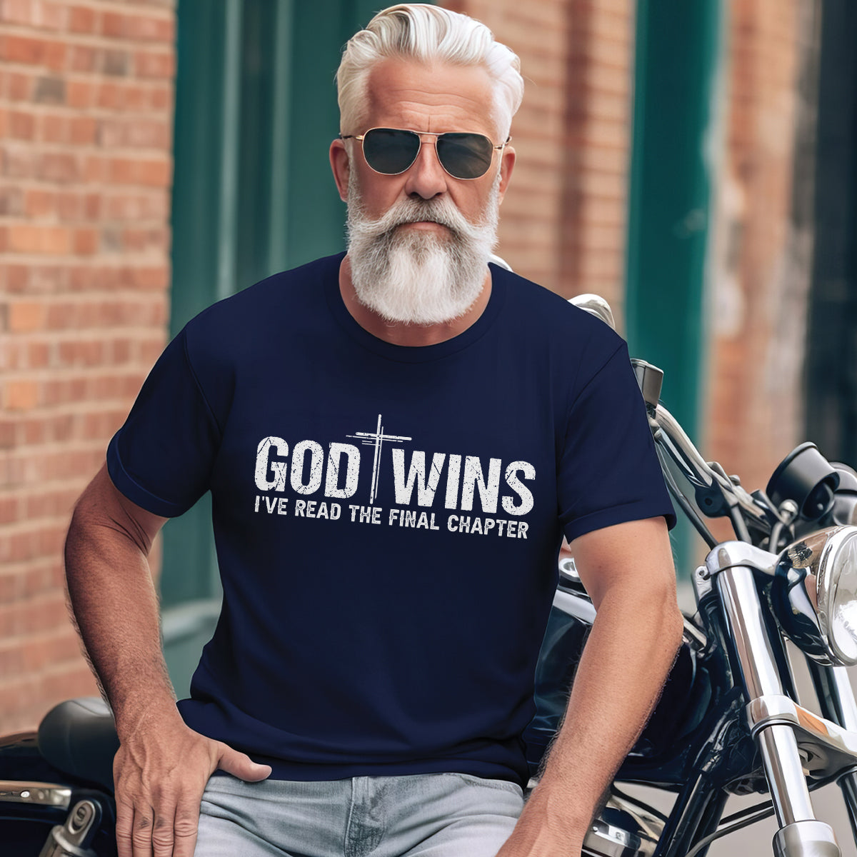 Teesdily | Jesus Cross Shirt, God Wins I've Read The Final Chapter Tee Sweatshirt Hoodie Mug, God Faith Believer Gifts, Jesus Lovers Tee