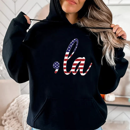 Teesdily | American Flag 2024 Comma La Shirt, Wonder Woman Sweatshirt Hoodie Mug, For The People T-shirt, First Female Power Tee, Patriot Day Gifts