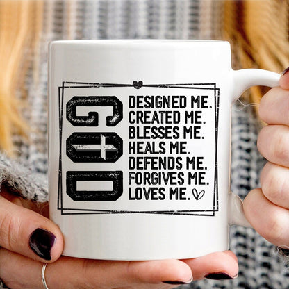 Teesdily | Jesus Shirt, God Designed Me, God Loves Me Tee Sweatshirt Hoodie Mug, Jesus Lovers Gifts, Christian Apparel, God Believers Gifts