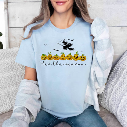 Teesdily | The Season Halloween Shirt, Funny Pumpkin Icon Tee Sweatshirt Hoodie, Spooky Season Mug, Halloween Gifts Idea