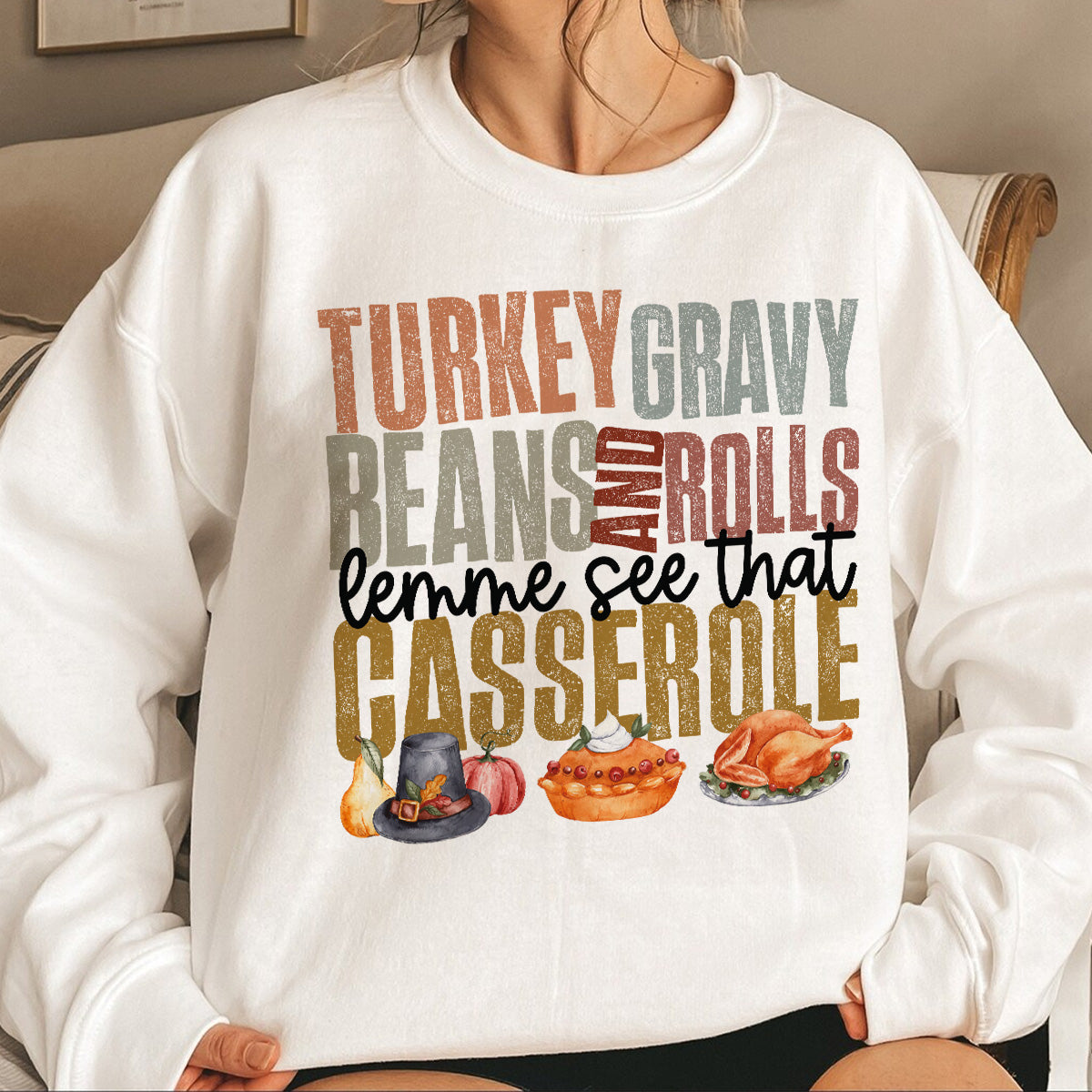 Teesdily | Thanksgiving Shirt, Turkey Gravy Beans And Rolls Tee Sweatshirt Hoodie Mug, Thanksgiving Gift, Turkey Fall Gift