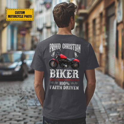 Teesdily | Christian Biker Customized Graphic Tees Men, Motorcycle Faith Driven Men's T-shirts Hoodie Sweatshirt Mug, Speed Lover Gifts, Biker Tops