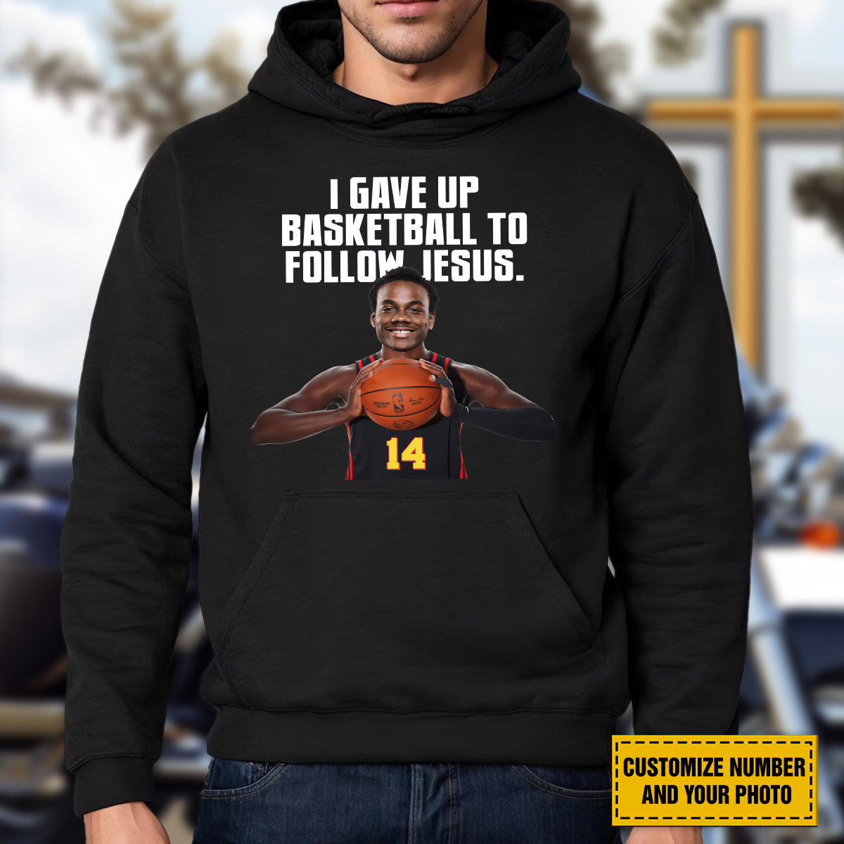 Teesdily | Personalized Basketball Jesus Shirt, I Gave Up Basketball To Follow Jesus Tee Sweatshirt Hoodie Mug, Jesus Basketball Lovers Gift