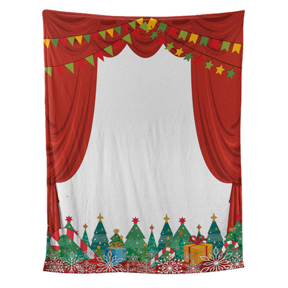 Teesdily | Family Christmas Custom Blanket With Picture Personalized Photo Blankets Throw Customizable Pictures Gifts For Kid Adult Family Friend