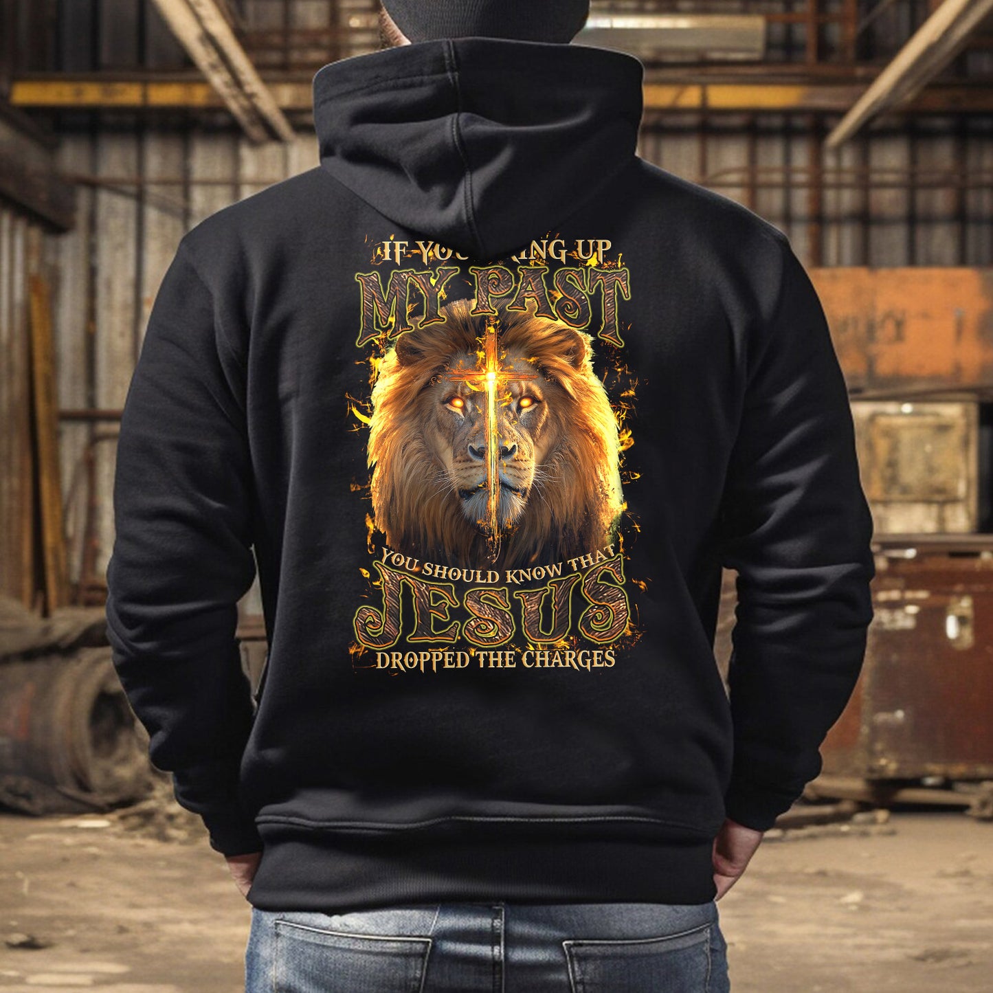 Teesdily | Jesus Christ Lion Cross Shirt, Jesus Dropped The Charges Lion Sweatshirt, Faith Religious Hoodie Mug, Jesus Lover Gift