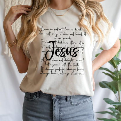 Teesdily | Jesus Christ Shirt, Love Is Patient Kind Sweatshirt Hoodie Mug, Christian Pray T-shirt, Jesus Lover Gifts