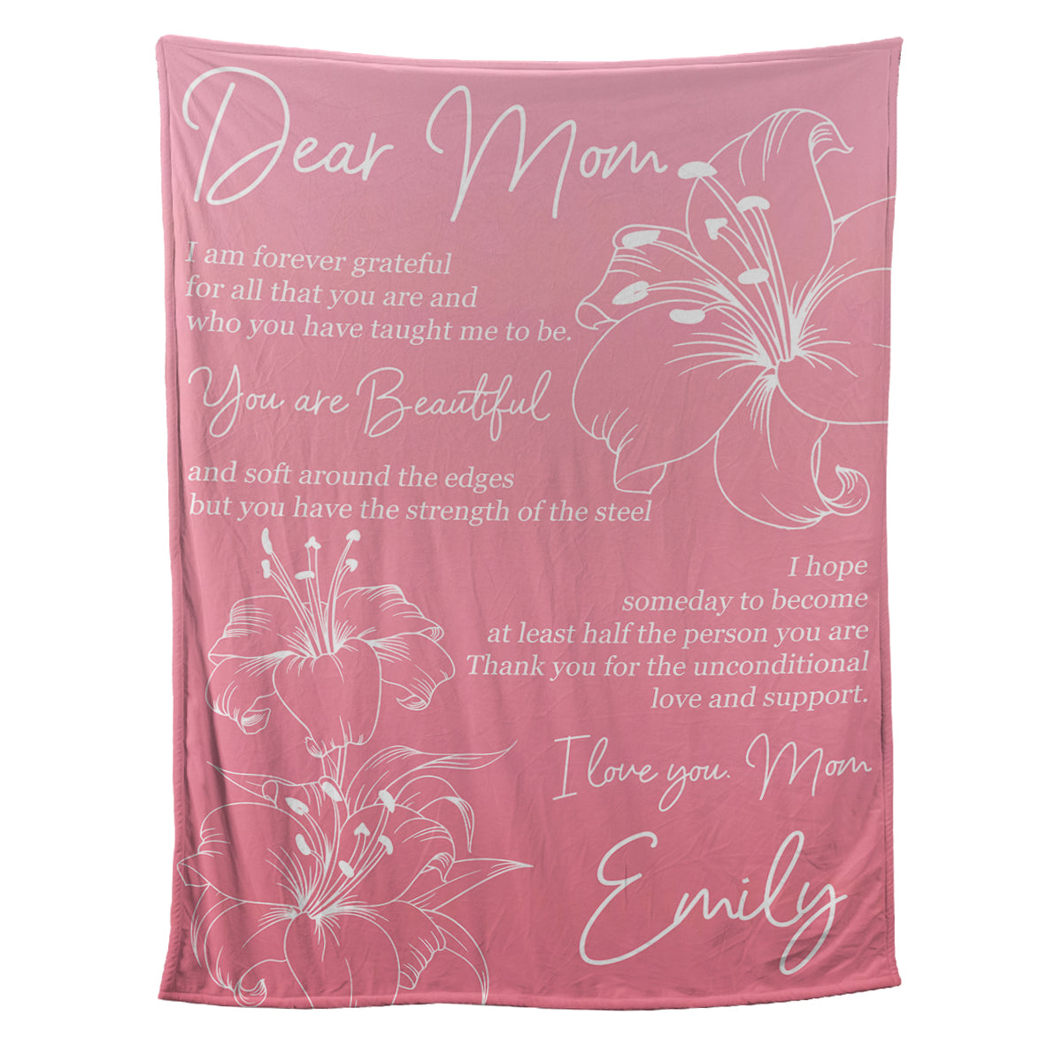 Teesdily | Customized Great Mothers Day Travel Blanket Birthday Gifts From Daughter Dear Mom You Are Beautiful Mum Keepsake Best Mom Ever Gifts