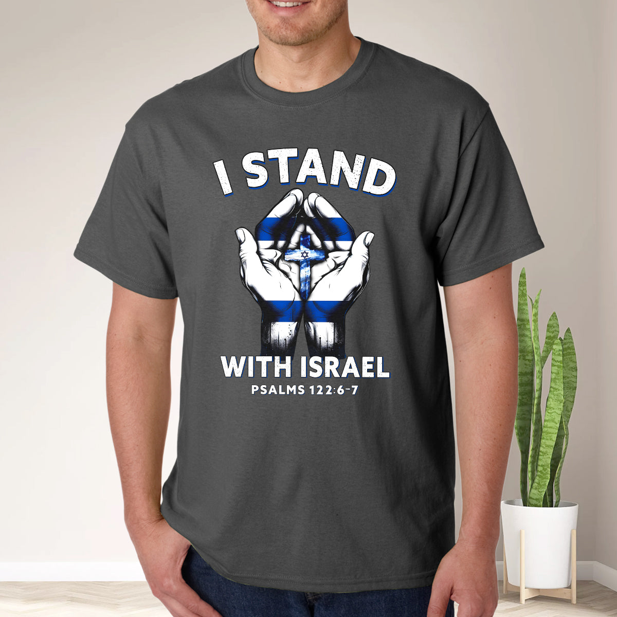 Teesdily | I Stand With Israel Jesus Shirt, Israel Flag Hoodie Sweatshirt Mug, Jesus Lovers Gifts, Israel Support Tee