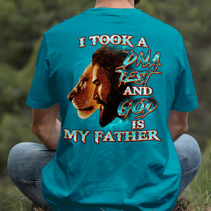 Teesdily | I Took A Dna Test Shirt, God Is My Father Men Sweatshirt, Jesus Lion Hoodie Mug, Christian Religious Gift