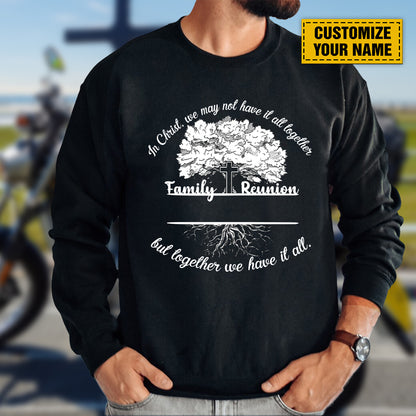 Teesdily | Customized Family Tree Jesus Shirt, In Christ Together We Have It All Tee Sweatshirt Hoodie Mug, Jesus Lover Gift