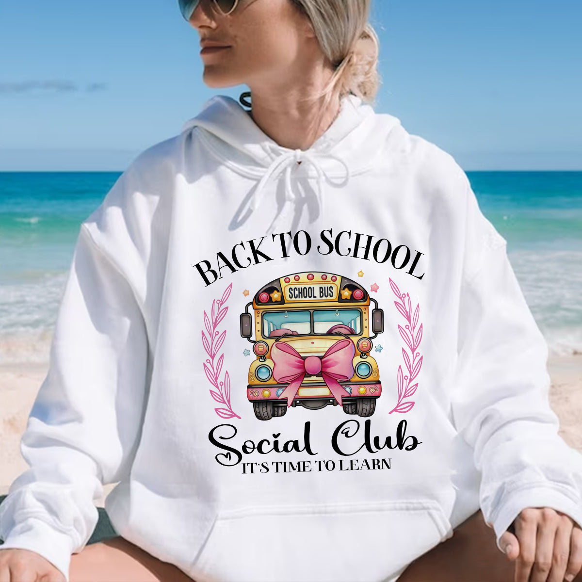 Teesdily | Back To School School Bus Shirt, Back To School Social Club It's Time To Learn Tee Hoodie Sweatshirt Mug Teacher