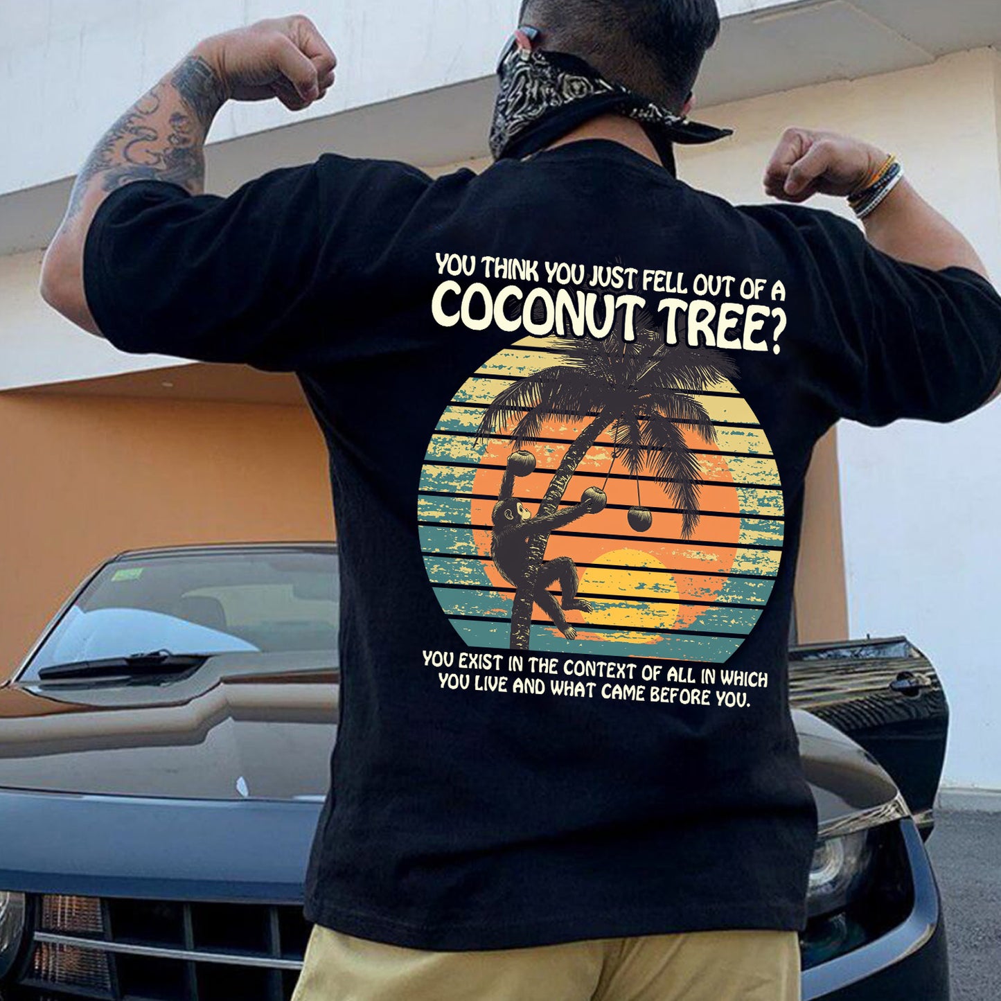 Teesdily | Comma La Coconut Tree Shirt, You Think You Just Fell Out Of A Coconut Tree Shirt, Coconut Monkey Sweatshirt Hoodie Mug, Girl Power Shirt