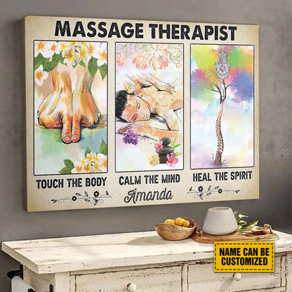 Teesdily | Massage Therapist Customized Art Painting Massage Therapy Poster Massage Therapist Office Decor Massage Therapist Graduation Gifts