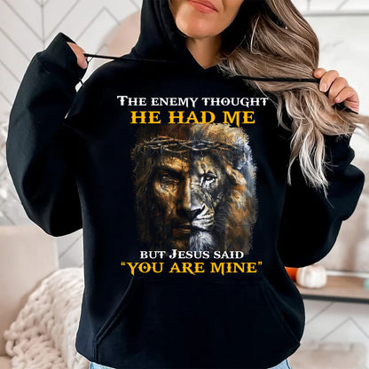 Teesdily | Lion Of Judah Shirt, Jesus Said You Are Mine Casual Shirt, Lion Of God Novelty Shirt, Jesus Lover Gift Unisex Tshirt Hoodie Sweatshirt Mug