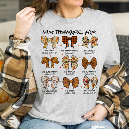 Teesdily | Jesus Thanksgiving Shirt, I Am Thankful For His Love Tee Sweatshirt Hoodie Mug, Christian Thanksgiving Shirt