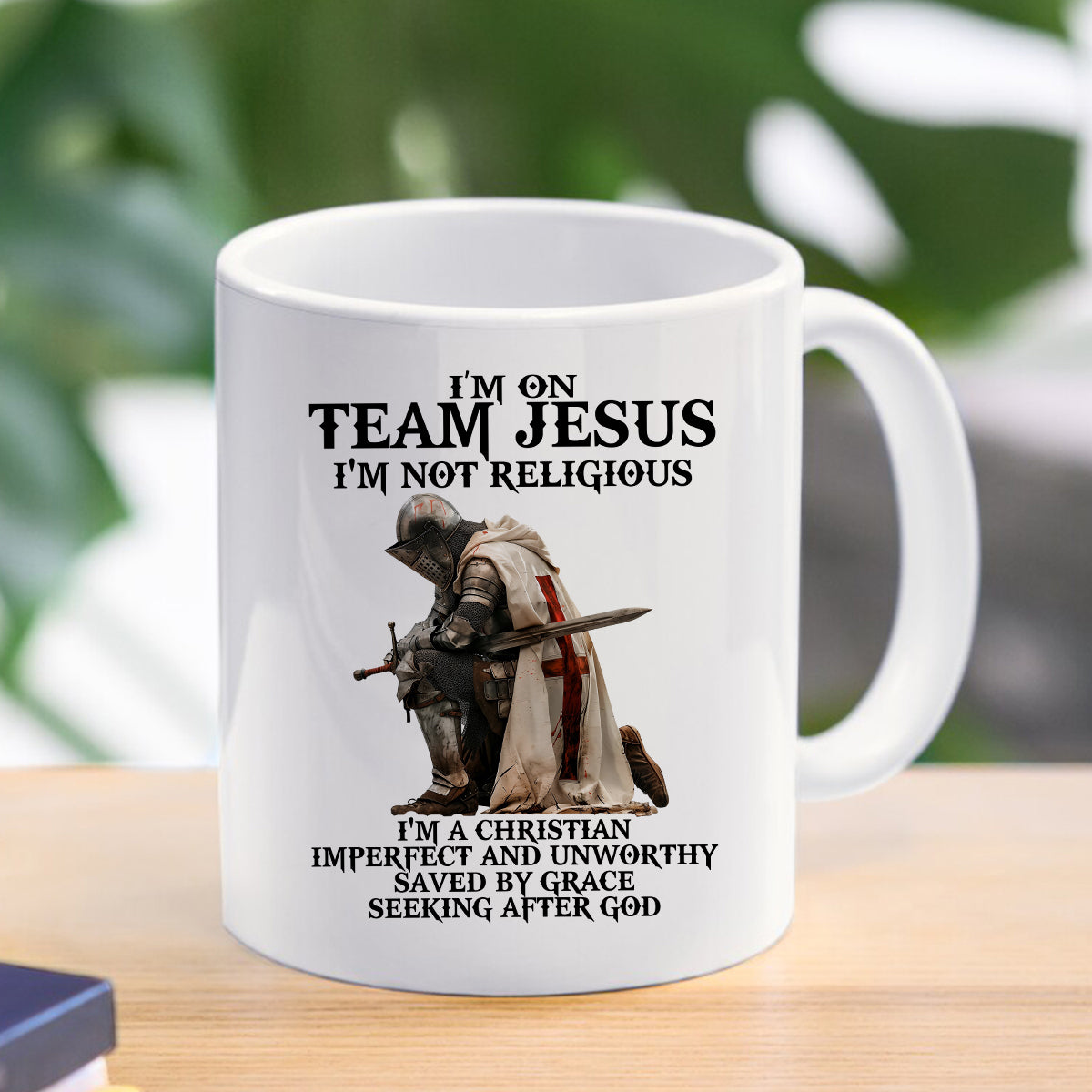 Teesdily | Jesus Warrior Of God Shirt, I'm On Team Jesus Hoodie Sweatshirt Mug, Bible Verse Pullover, God Faith Believer Gifts, Unisex Apparel