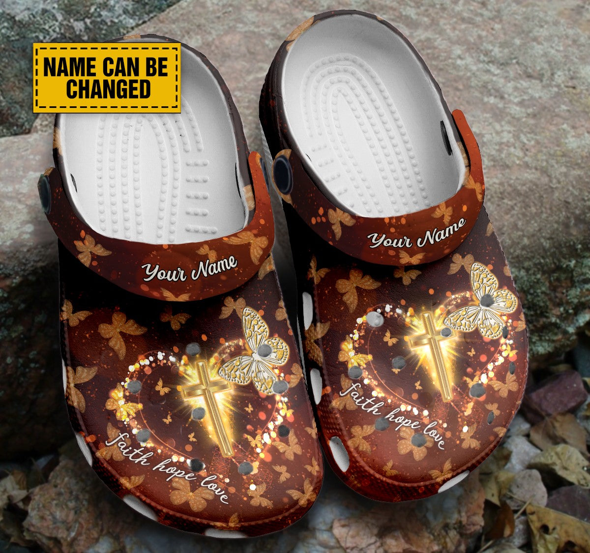Teesdily | Faith Hope Love Customized Clogs Shoes, Gift For Jesus Lovers, God Faith Believers, Christian Gifts, Kid & Adult Unisex Clogs Shoes Eva