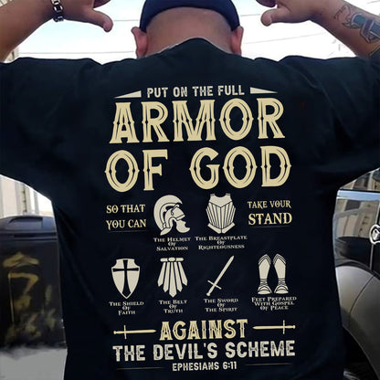 Teesdily | Put On The Full Armor Of God Ephesians 6:11 Jesus Shirt,  Armor Of God Unisex Tshirt Hoodie Sweatshirt Mug, Jesus Warrior Christian Gifts