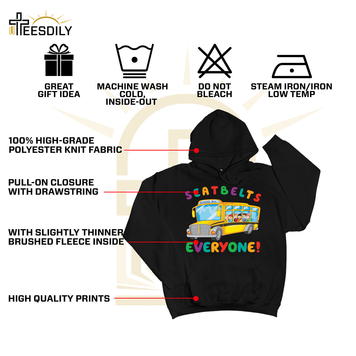 Teesdily | Seatbelt Everyone Shirt, Funny School Bus Driver T-shirt, Back To School Tee, School Driver Sweatshirt Hoodie Mug, Gift For Bus Drivers