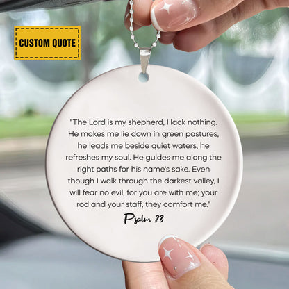 Teesdily | Personalized God Bible Verse Quotes Ornament, Jesus And Lamb Christmas Ornament, Christmas Tree Decoration, Inspirational Gifts