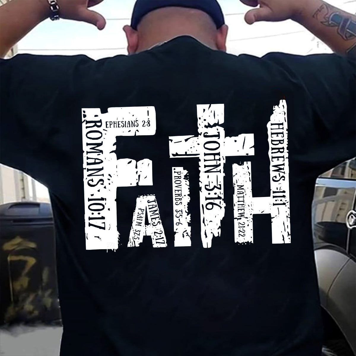 Teesdily | Jesus Faith Shirt, God Bible Verses Tee, Catholic Casual Shirt, Christian Gifts Unisex Tshirt Hoodie Sweatshirt Mug