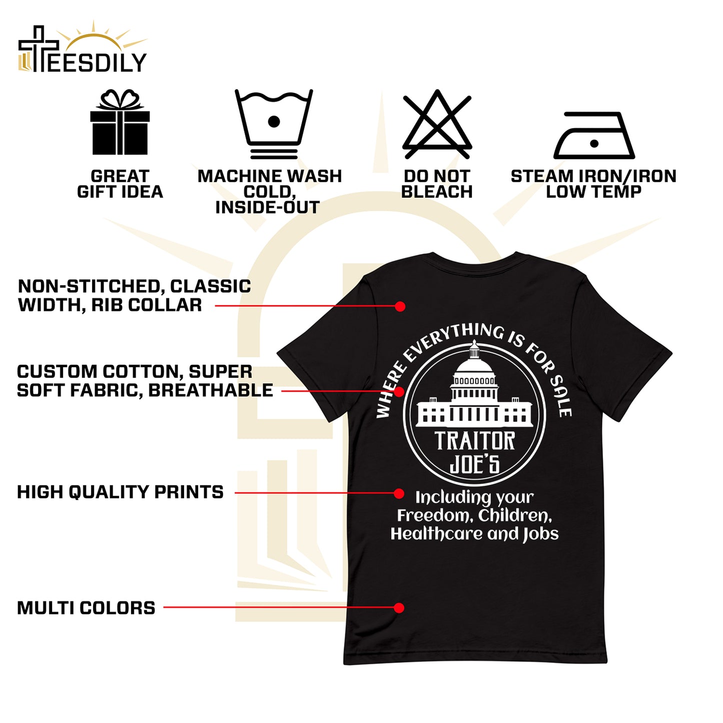 Teesdily | Freedom, Healthcare, Jobs, Children's Rights T-shirt, Where Everything Is For S&ale Shirt Sweatshirt Hoodie Mug, Trending Shirt