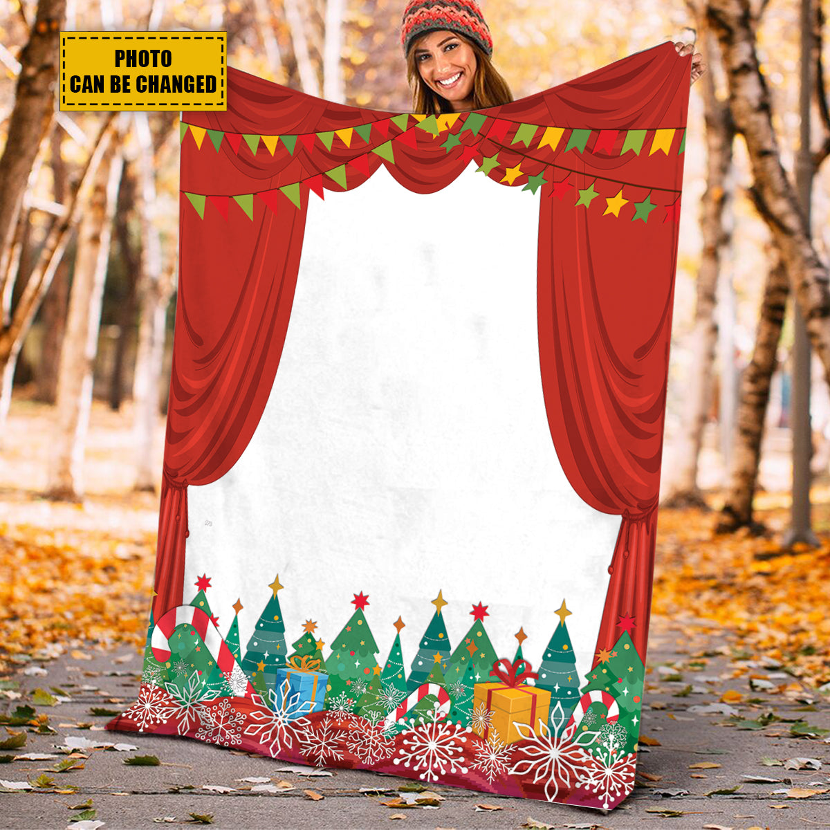 Teesdily | Family Christmas Custom Blanket With Picture Personalized Photo Blankets Throw Customizable Pictures Gifts For Kid Adult Family Friend