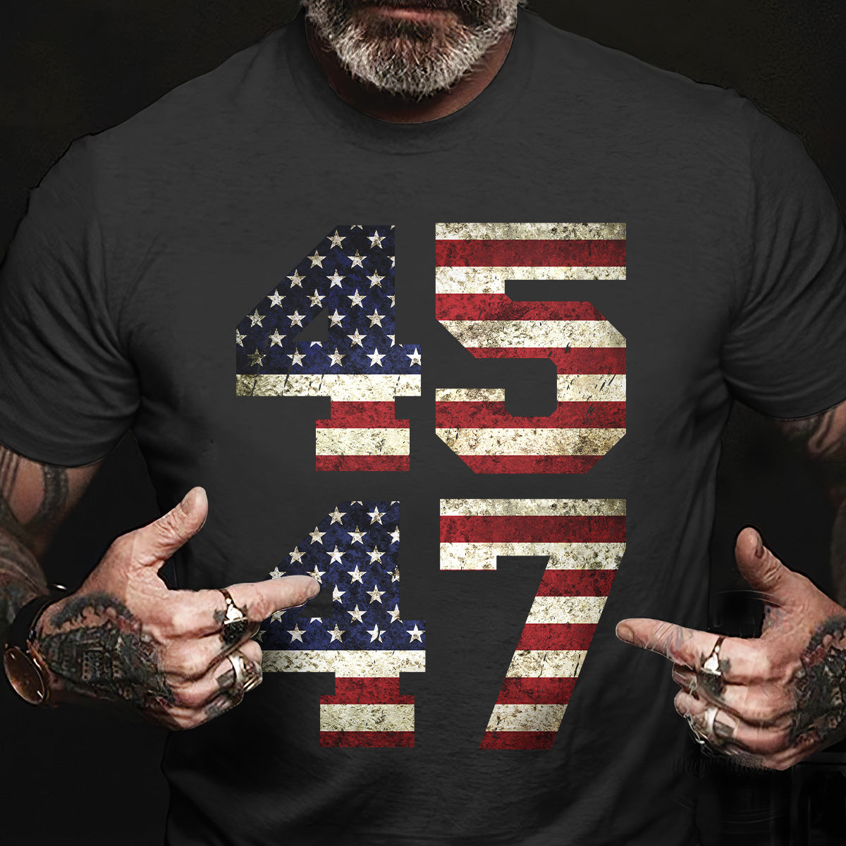 Teesdily | 45 47 Shirt, 45 47 Vintage American Flag Patriot T-shirt, Take America Back Sweatshirt Hoodie Mug, Patriotic Tee, Gift For Men Women