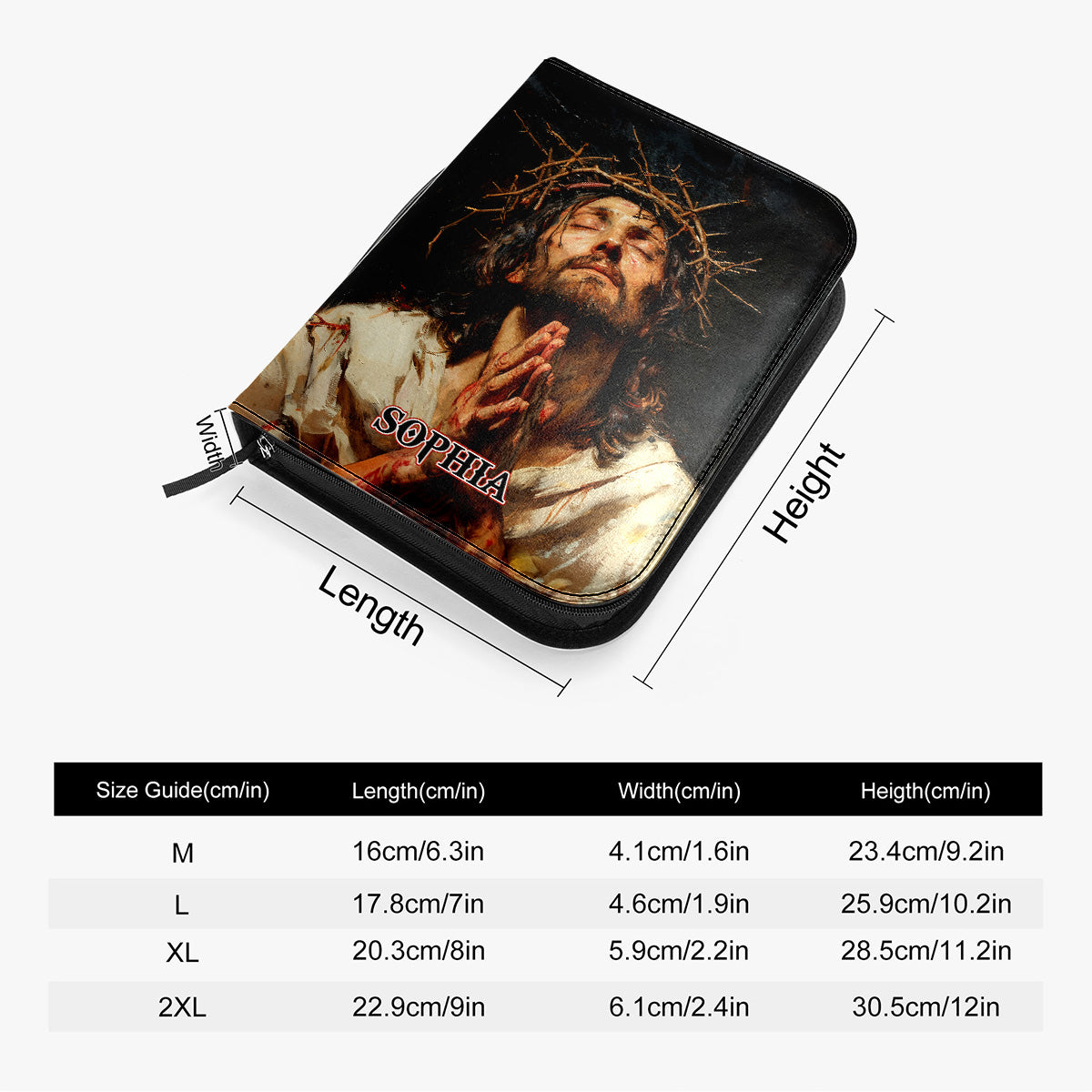 Teesdily | Customized Jesus Pray Bible Cover, Jesus Paid It All Bible Case, Eternal Life In Christ Jesus Our Lord Bible Bag, Christian Art Gifts