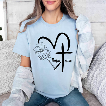 Teesdily | Jesus Shirt God Cross Flower Love Psalm, Faith Hope Love, Heart Cross God , Unisex Tshirt Hoodie Sweatshirt Mug, Religious Gift