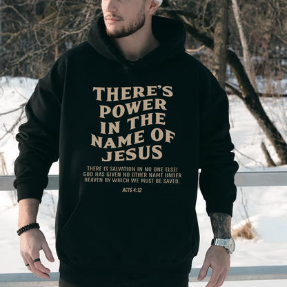 Teesdily | There's Power In The Name Of Jesus Acts 4:12 Jesus Shirt, Name Of Jesus Hoodie, Power Of Jesus Sweatshirt, Christian Mug