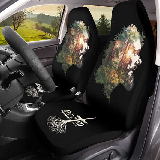 Teesdily | Jesus Rooted In Christ Car Seat Cover, Jesus Car Front Seat Cover, God Protector Seats, Faith Reliance In Jesus, Gift For Jesus Lover