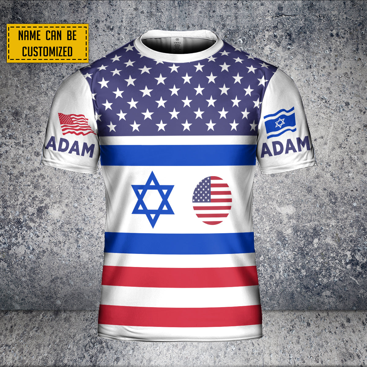 Teesdily | Israel Personalized 3D Tshirt, I Stand With Israel 3D Shirt, Jesus Lovers Gifts, Israel All Over Print Shirt
