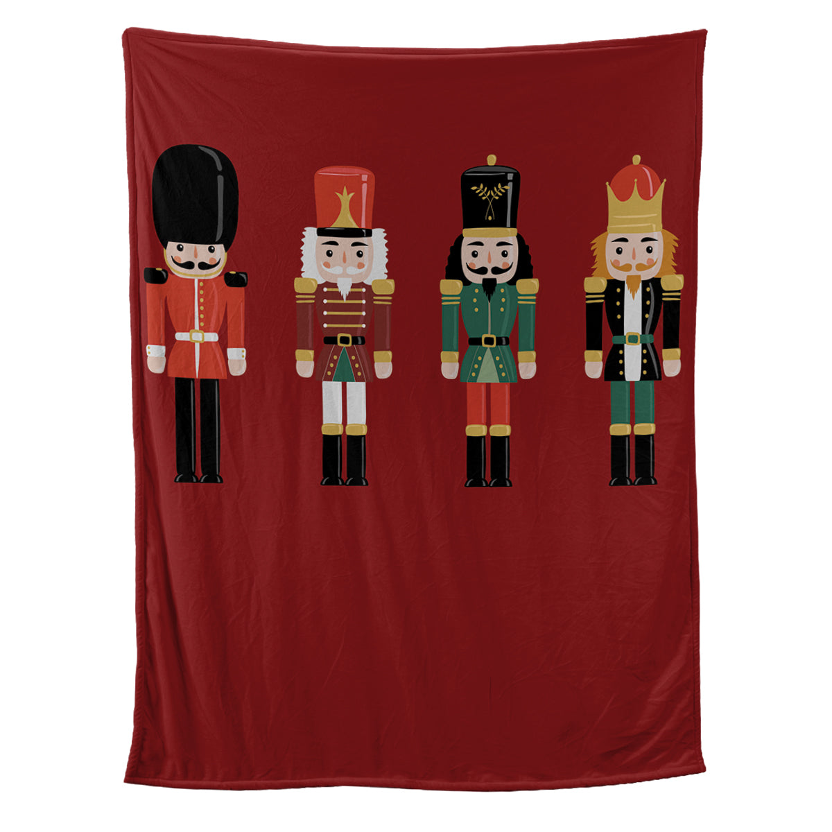 Teesdily | Christmas Nutcracker Throw Blanket Customized, Xmas Blanket Sofa Bed Throw, Xmas Holiday Blanket Gift, Blanket For Family Adults Kids