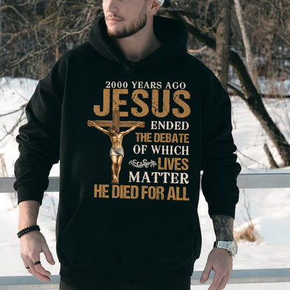 Teesdily | Jesus Crucifixion Shirt, Jesus He Die For All Shirt, Christian Bible Inspired Tee, Christian Religious Unisex Tshirt Hoodie Sweatshirt Mug