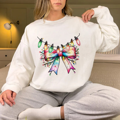 Teesdily | Christ Light Bow Shirt, Christmas Coquette Bow Tee Sweatshirt Hoodie Mug, Xmas Coquette Bow Shirt, Christmas Gift