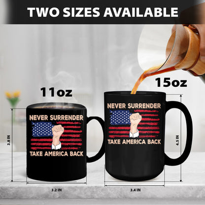 Teesdily | American Flag Shirt, Never Surrender Take America Back Tee Sweatshirt Hoodie Mug, Legend Usa 2024 Shirt, Patriotic Shirt Gift Men And Women