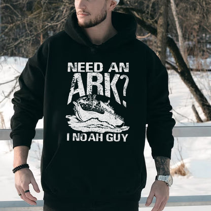 Teesdily | Jesus Fishing Shirt, Need An Ark I Noah Guy A Whimsical Hoodie Sweatshirt, Gift For Christians, Great For Noah's Ark Anniversary