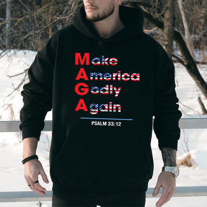 Teesdily | Jesus Patriotism American Shirt, Make America Godly Again Jesus Shirt, Jesus Lover Unisex Tshirt Hoodie Sweatshirt Mug, Christian Gifts