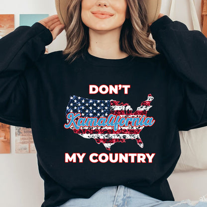 Teesdily | Patriotic T-shirt, Don't Kamalifornia My Country Tee Sweatshirt Hoodie Mug, Patriotism Gift, American Apparel, USA Shirt