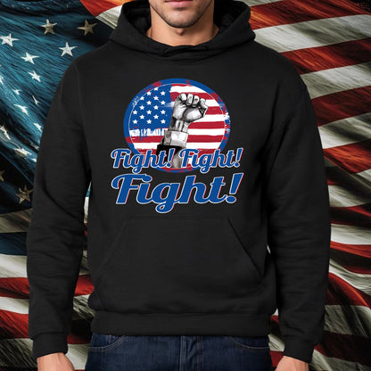 Teesdily | American Flag Fight Shirt, Fight Fighting Fighter Supporters American Shirt, American Pride Sweatshirt Hoodie Mug, Patriot Unisex T-shirt