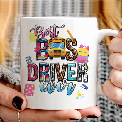 Teesdily | Best Bus Driver Ever Shirt, Back To School Season Tee, First Day Of School Shirt, School Bus Driver Mug Sweatshirt Hoodie, Bus Driver Gift