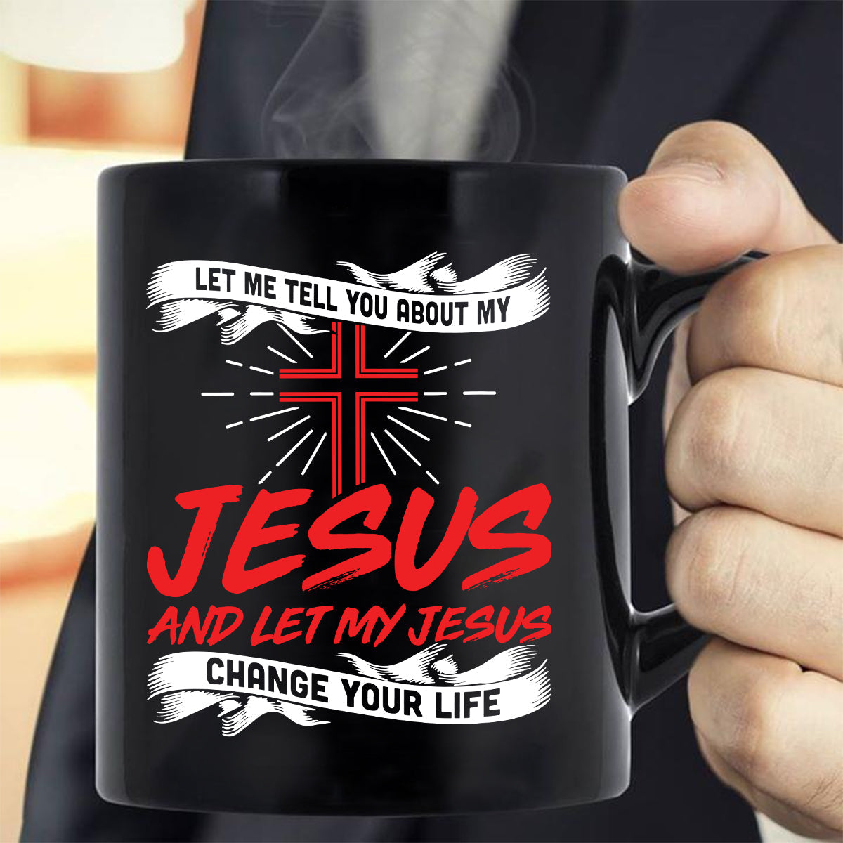 Teesdily | Jesus Christ Cross Backside Basic Tees, Let Me Tell You About My Jesus Hoodie Sweatshirt Mug, Jesus Believer Gifts, God Inspiration Quotes