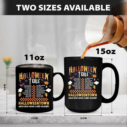 Teesdily | Halloween Tour Shirt, Halloween Town tee sweatshirt hoodie mug, halloween gifts, spooky season costume, halloween icons gifts