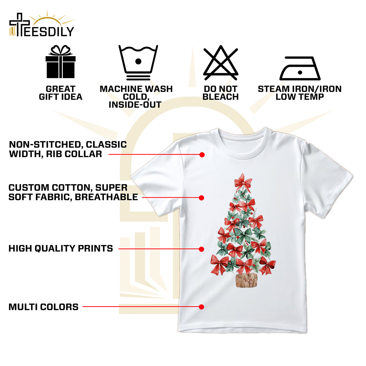 Teesdily | Christmas Tree Coquette Bow Shirt, Christmas Girly Bow Coquette Sweatshirt, Merry Christmas Tree Hoodie Mug, Christmas Gift