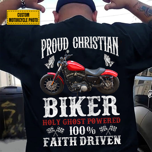 Teesdily | Christian Biker Customized Graphic Tees Men, Motorcycle Faith Driven Men's T-shirts Hoodie Sweatshirt Mug, Speed Lover Gifts, Biker Tops