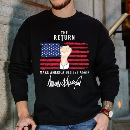 Teesdily | American Patriotic Shirt, The Return Patriotism Support Tee Sweatshirt Hoodie Mug, Patriotic Unisex Shirt