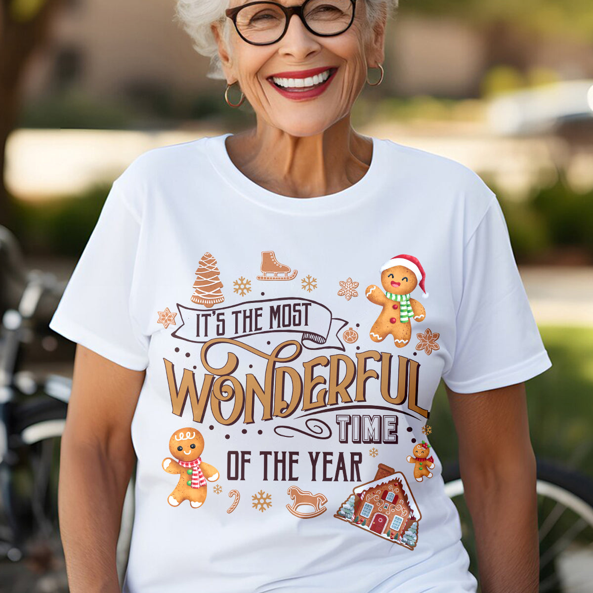 Teesdily | It's The Most Wonderful Time Of The Year Shirt, Cute Gingerbread Sweater, Gingerbread Hoodie Gift For Christmas