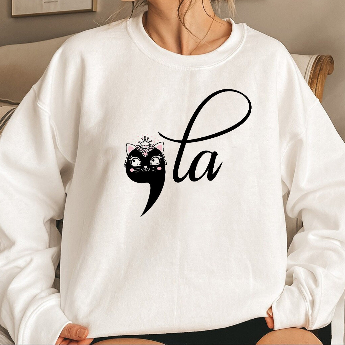 Teesdily | Comma La Shirt, Childless Cat Lady Sweatshirt Hoodie Mug, Childless Cat Lady For Ka-malla, Madam Leader Lady Patriot